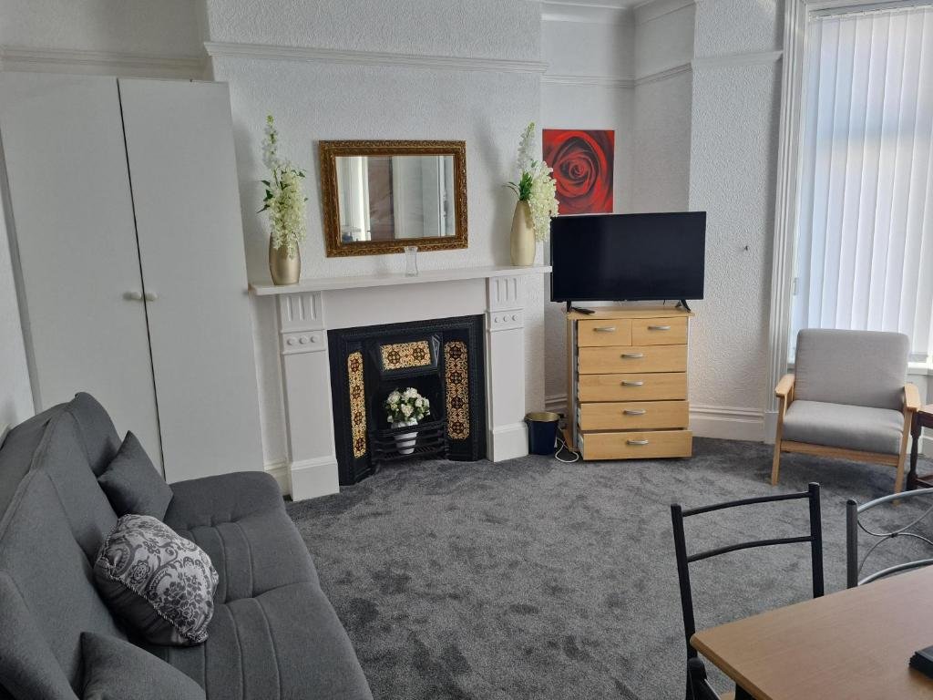 Entrance of Lawnswood Apartments, Blackpool – guest arrival view