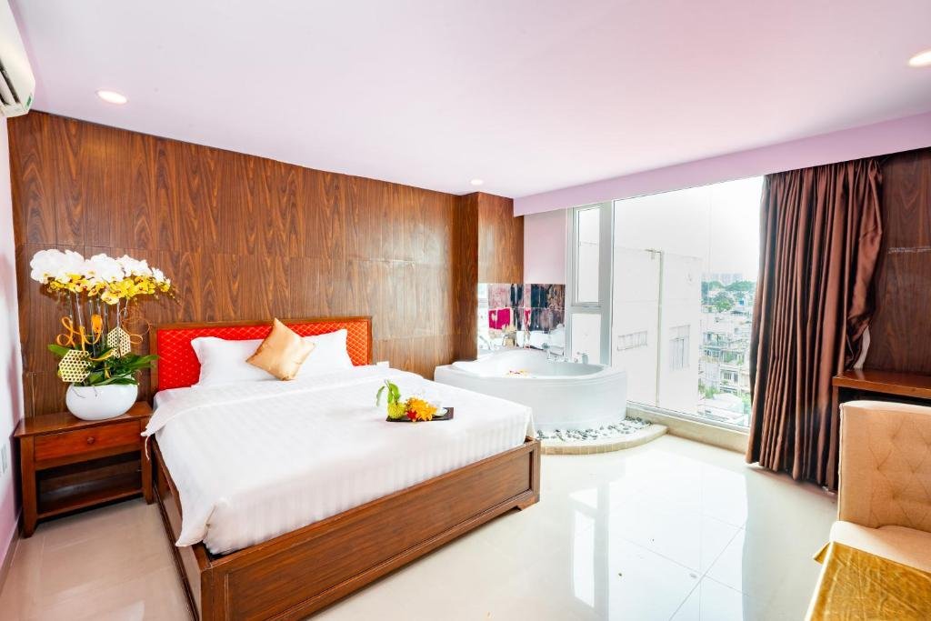 Comfortable guest room at Bonka Hotel in District 5, Ho Chi Minh City
