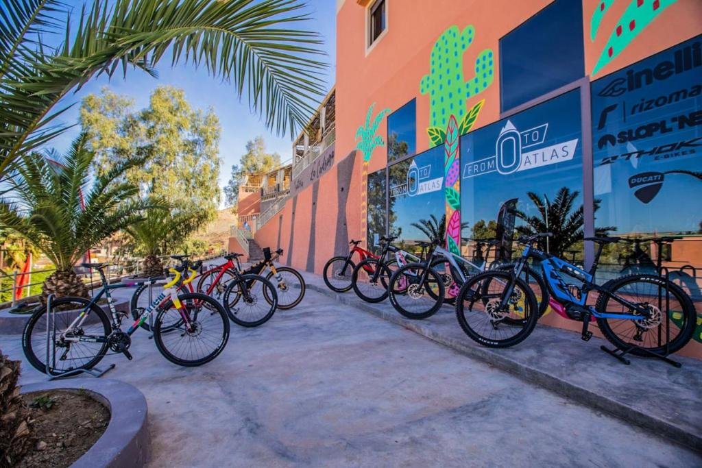 Cycling area and bike storage at LE Piccolo Bike Camp near Marrakesh”