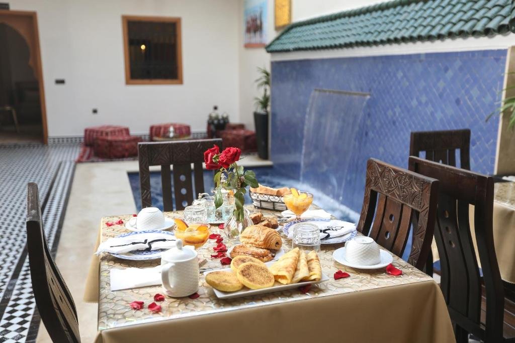 Traditional Moroccan breakfast served at Riad Palais MERYEM in Marrakech