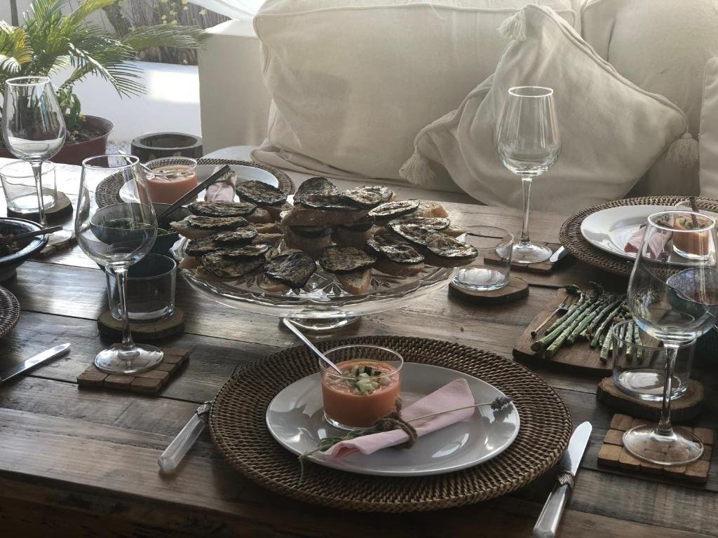 Breakfast setup at Finca Mil Estrellas hotel in Spain with fresh local food